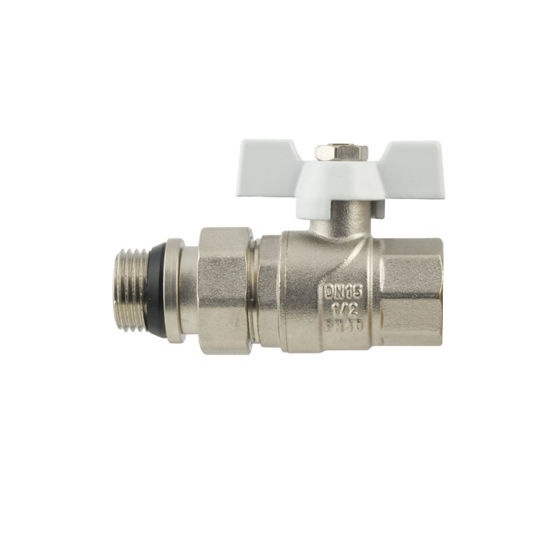 Raftec Кран кульовий з американкою WHITE DN20 3/4" с антипротіканням метелик WRB-2