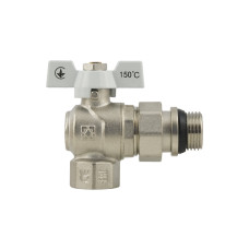 Raftec Кран кутовий з американкою WHITE DN15 1/2" з антипротіканням метелик WRBS-1