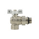 Raftec Кран кутовий з американкою WHITE DN20 3/4" з антипротіканням метелик WRBS-2