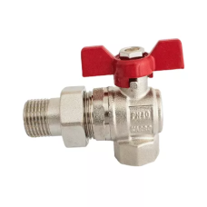 KARRO кран Кран кульовий з американкою кутовий KARRO STANDART+ 1" (червоний метелик) {4} ()